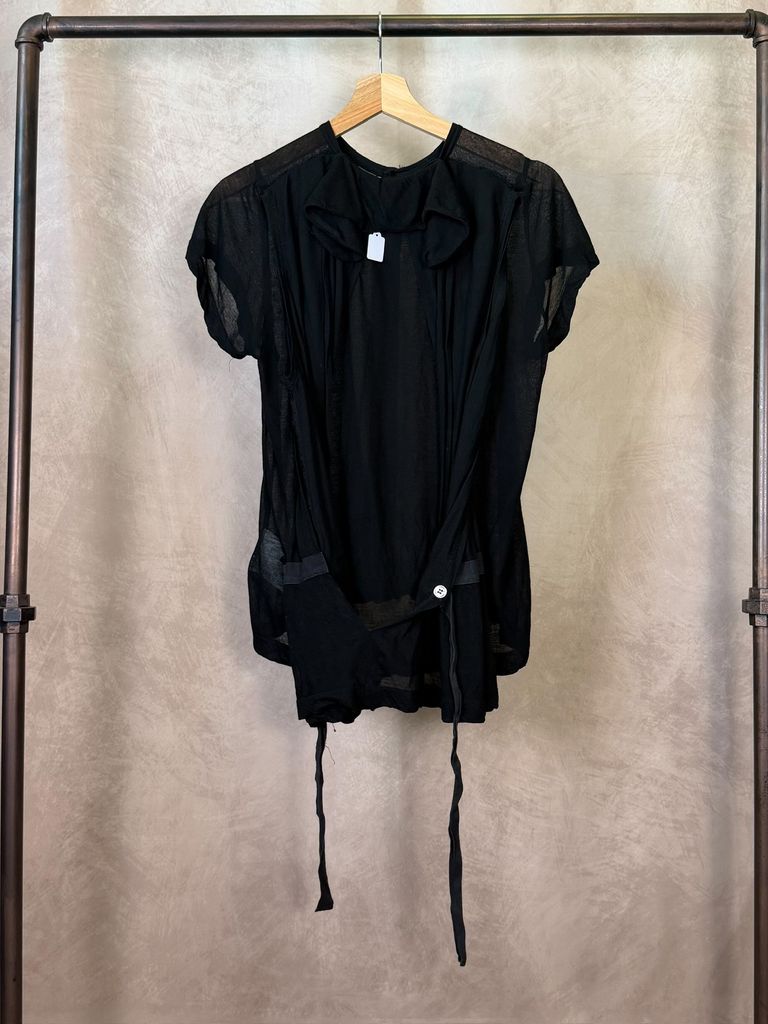 Tricot Comme des Garçons Sheer Layered Button Top – photo 2