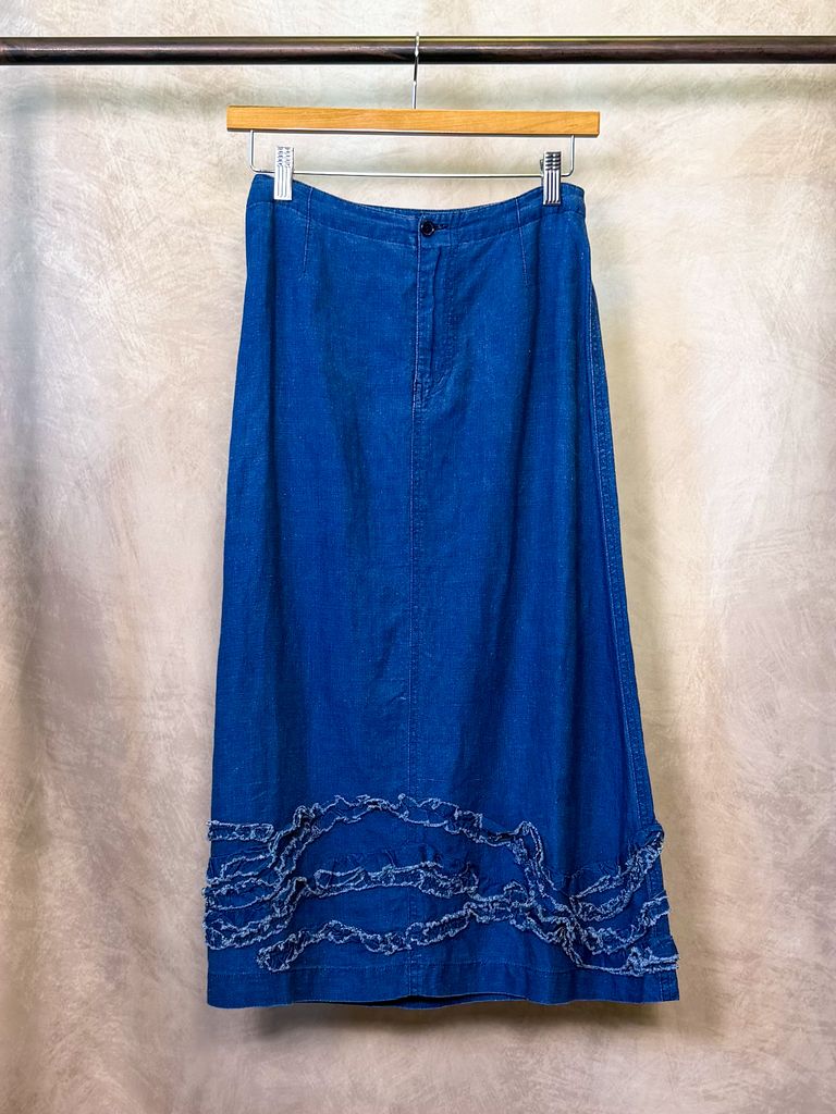 tricot Comme des Garçons Frayed Trim Linen Skirt – photo 2